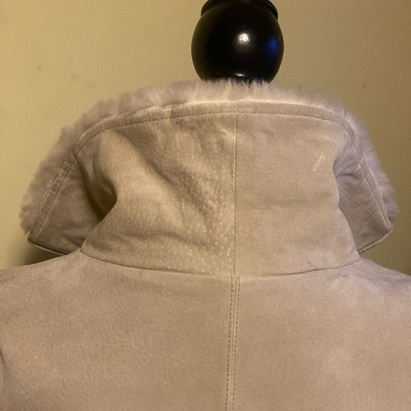 Heavy Middlebrook park tan suede coat w/ faux fur lining Reversible size M/L/XL - Picture 10 of 13